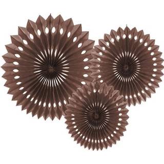 3 stk. Dekorative Rosetter Brun Silkepapir 20-30 cm – Genanvendelige & elegant atmosfære