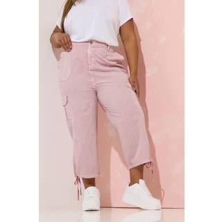 Yours Curve Woven Cargo Cropped 100% Cotton Trousers50