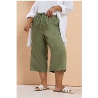 Yours Curve Yours Curve Hør Look Skinny Afkortet Bukser