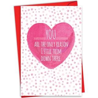 Nobleworks Valentinsdag lykønskningskort med 5 x 7 tommer konvolut til mænd og kvinder (1 kort) Trim C8219VDG