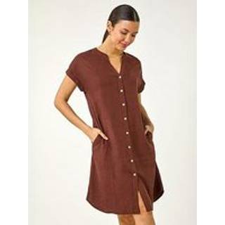 Roman Roman Brown Mix Shift Dress