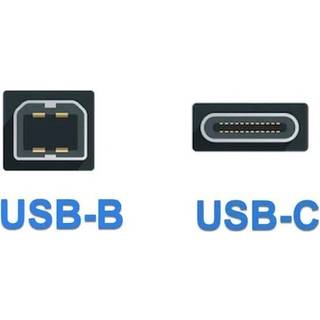 SUPRA USB 2.0 digital lydkabel | Isblå (USB-C USB-B) | 2,0 meter | PRIS-MATCH