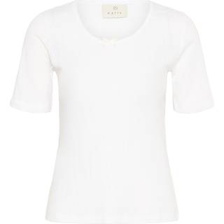 Kaffe Kaviba Pointelle T-Shirt Toppe & T-Shirts 10552387 Chalk (XXLARGE)