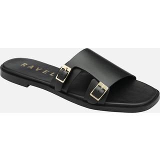 Ravel Ravel Black Leather Mule Sandals