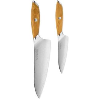 Norskaer Olive Wood Starter Sæt, 2 Knive