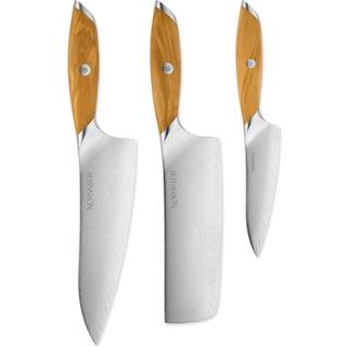 Norskaer Olive Wood Allround Sæt, 3 Knive