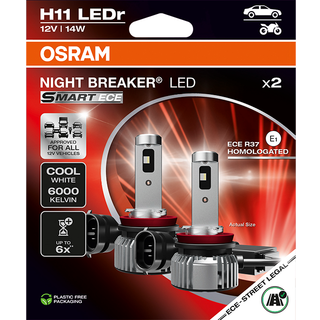 Osram H11 Night Breaker LED 'Smart ECE' - godkendte LED (2 stk.)