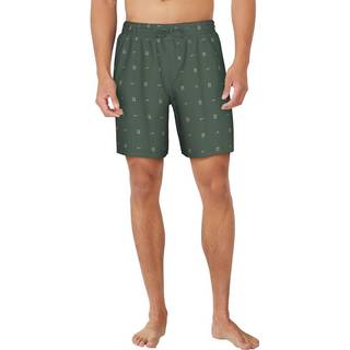 Nike Nike Green Luxe Letter Logo 7 Inch Volley Swim Shorts