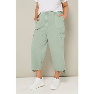 Yours Curve Woven Cargo Cropped 100% Cotton Trousers48