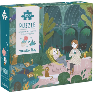 Moulin Roty Puslespil 100 brk - Den grønne have - Les Parisiennes