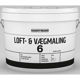 Handymand væg- og loftmaling 10 liter - hvid (På lager i varehus)