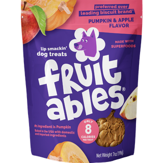 Fruitables Pumpkin & Apple Hundesnacks, 200 g – Lugtnedneutraliserende, aromatisk pelsplejeformel