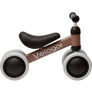 Velogo Løbecykel fra 1 år 4 hjul Mat rosa