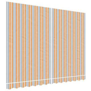Markisedug 6X3,5 M Stribet Flerfarvet Blå Og Orange - 350 x 250 cm