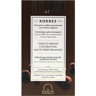 Korres Argan Oil Permanent hårfarve Med Arganolie Skygge 6.1 Ash Dark Blonde 50 ml - 50 ml