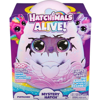 Hatchimals Alive Secret Hatch Pufficorn - flere varianter - assorteret (På lager i butik)