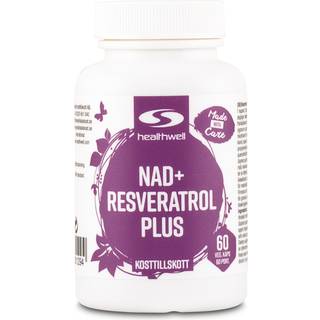 Healthwell NAD+ Resveratrol Plus, 60 kapsler