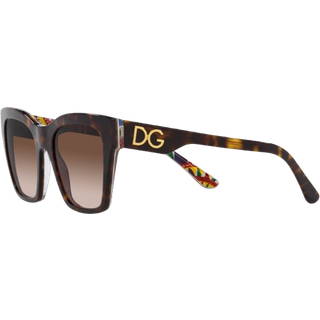 Dolce & Gabbana Kvinde DG4384 321773 Solbriller Acetat Skildpadde Brun Firkantet Normal Skygge