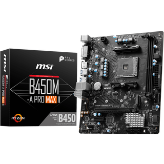 MSI B450M-A PRO MAX II Bundkort - AMD B450 - AMD AM4 socket - DDR4 RAM - Micro-ATX