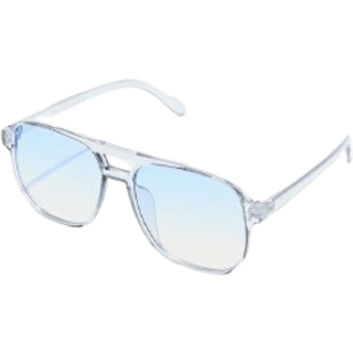 Mens Light Blue Plastic Retro Sunglasses