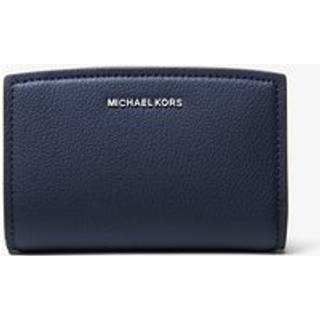 MK Bryant Medium Pebbled Leather Wallet - Blue - Michael Kors - ONE SIZE