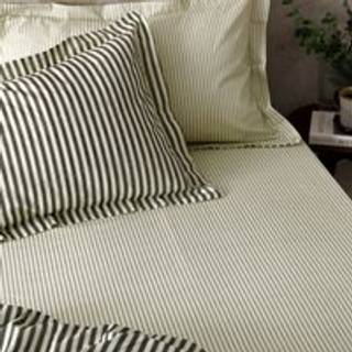 Yard Yard Black Hebden Striped 100% Cotton Fitted Sheet