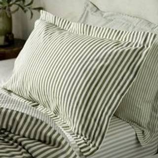 Yard Yard Mole Brown Set of 2 Hebden Melange Stripe 100 Cotton Pillowcases