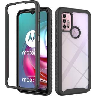 SKALO Moto G20/G30 Stødsikker Clear Hybrid Cover - Sort