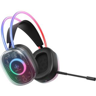 Deltaco Gaming DH230 Semi-transparant RGB Gaming Headset - Sort