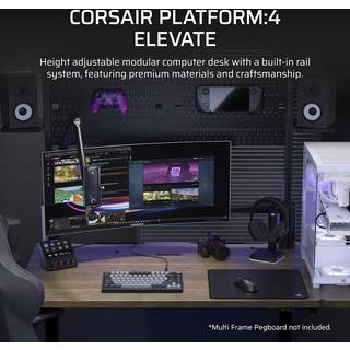 Corsair Platform:4 Elevate Skrivebord (sort/mørkt træ)