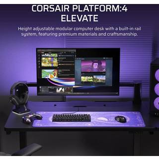 Corsair Platform:4 Elevate Skrivebord (sort/sort)
