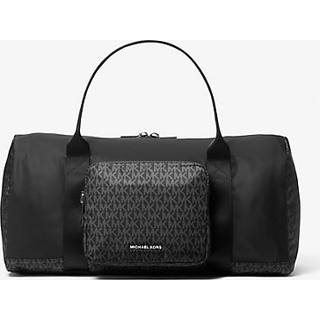 MK Tanner Nylon and Printed Signature Logo Weekender Bag - Black - Michael Kors - ONE SIZE