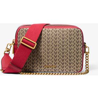 Bryant Medium MK2000 Logo Jacquard Camera Crossbody Bag - Michael Kors - Red - ONE SIZE