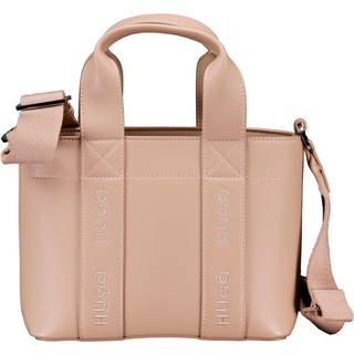 Mini tote bag i imiteret læder med broderet logo