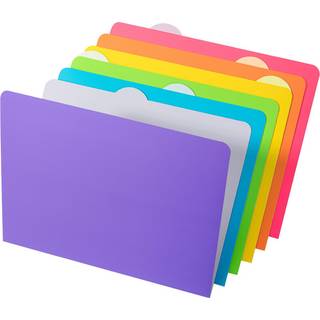 Mr. Pen-filmapper 6 PAKK VIRTLIGE FARVER 1/6-SKUT TAB Filmapper Letterstørrelse Farvede filmapper Kontorfilmappe Farvede mapper Kontorforsyning F