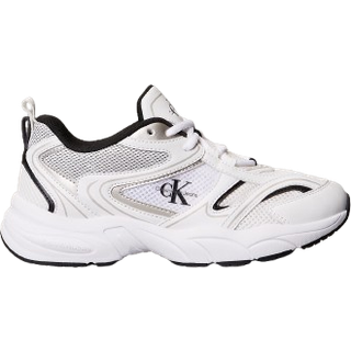 Faux Leather Trainers - White - EU 39