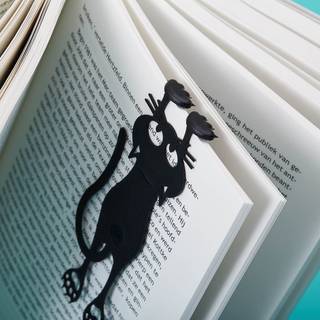 Balvi Bookmark,curious Cat,black - Bogmærke