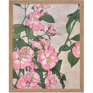 Plakat Master Vintage Flower Plakat - Retro Pink Flowers Print - Blomsterv?gskunst - ?stetisk gave til hendes blomsterhandlerelskere - elegant in