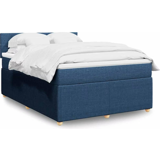 Kontinentalseng Med Madras Stof Blå - Blok med firkanter / 140 x 190 cm