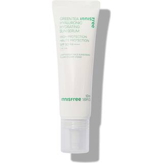 Innisfree - Sérum Solaire Quotidien Spf 50 Pa++++ - Uva / Uvb Solbeskyttelse - Green Tea Hyaluronic Hydrating Sun Serum - For Women