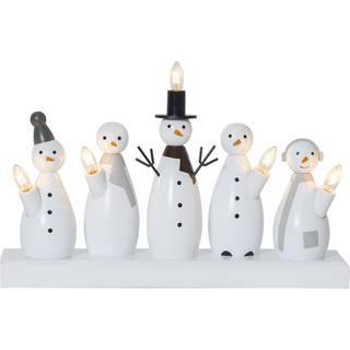 Star Trading Snowman adventslysestage Hvid