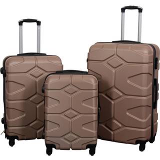 Kuffertsæt - 3 stk. - Hardcase rejsekufferter - Military Sand Letvægts kufferter