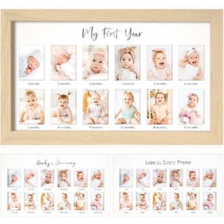 Mit frste rs fotoramme 12 mneder baby billedramme til nyfdt pige dreng - Baby shower gaver Mindesaker Mnedlig babys et rs fdselsdag Milep