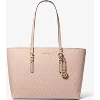 MK Quinn Large Signature Logo and Leather Tote Bag - Pink - Michael Kors - ONE SIZE