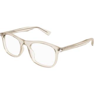 SAINT LAURENT Unisex SL 811 004 Optiske stel Acetat Beige Transparent Firkantet