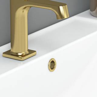 Overløbsroset til marmor/solid surface vaske - messing