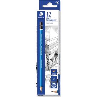 Staedtler Mars Lumograph 5H Graphite Art Tegning Blyant Medium Hard Break-resistente Bonded Lead 12 Pack 100-5H