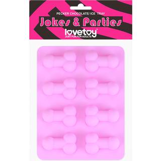 Penisformet isterningbakke (pink)