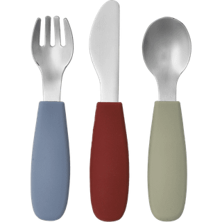 Scandi Living Dine bestiksæt silikone 3 dele Green-blue