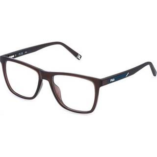 Fila VFI991 07GN 55 Briller Mænd Brun - Transparent Glossy Brown - 55mm